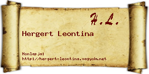 Hergert Leontina névjegykártya